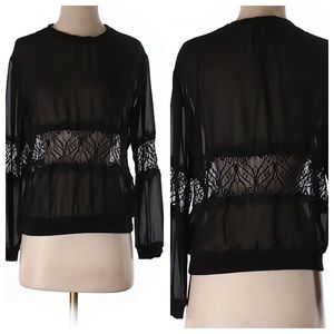 Lacey Blouse in Black by H&M
